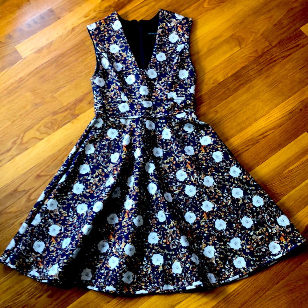 Cynthia Rowley Bonded Fit & Flare Dress